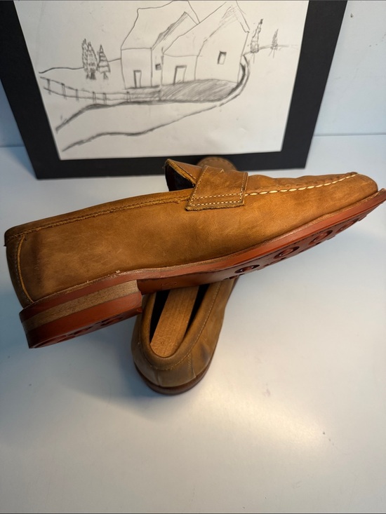 Allen Edmonds Addison  Tan Nubuck Leather Loafers  with Dainite Soles Mens US 8 main image 13